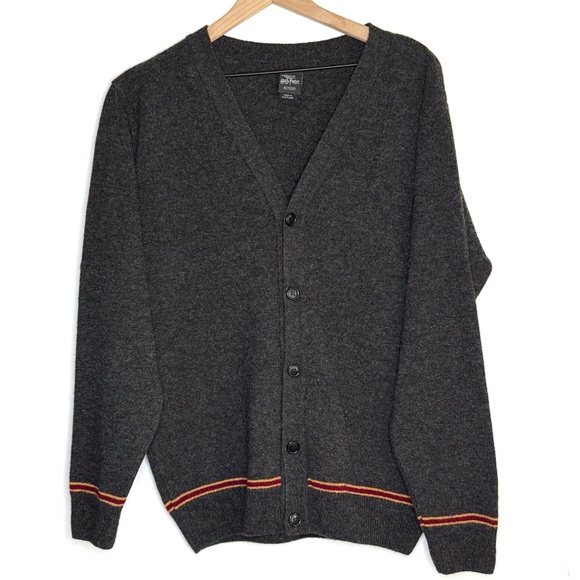 Lochaven Harry Potter Hogwarts Cardigan Sweater L Lambswool Scotland Gryffindor - Picture 1 of 10